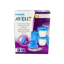 AVENT Set Recipientes Leche Materna 180ml 10 Unidades SCF618/10
