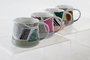 DKD Home Decor Pack de 12 Tazas de Gres Moderno Multicolor de 385 ml