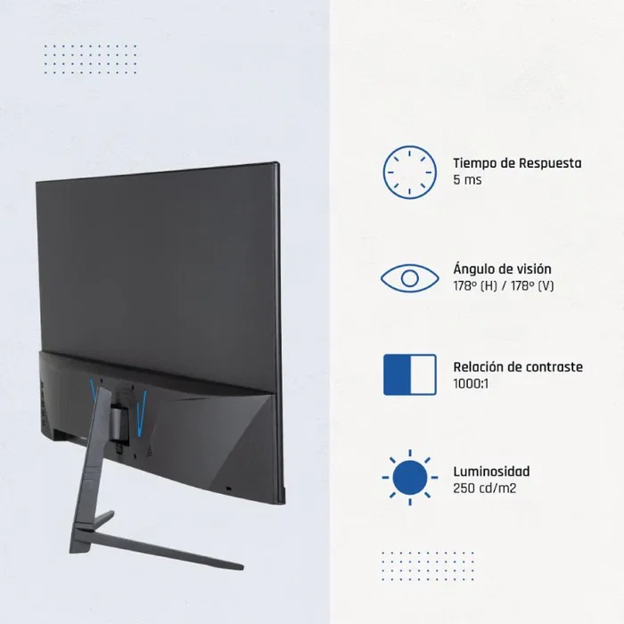 Iggual ML24S Monitor 24" IPS Full HD 1920x1080 120Hz 1ms Frameless 300cd/m² 99% sRGB VESA HDMI VGA Negro