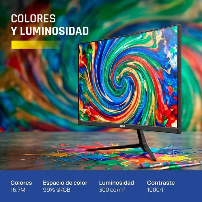 Iggual Monitor 24 pulgadas IPS FHD 75Hz Slim HDMI VGA
