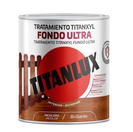 Titan Lasur Fondo Incoloro M50 Tratamiento Pintura Barniz Madera Interior Exterior 4L