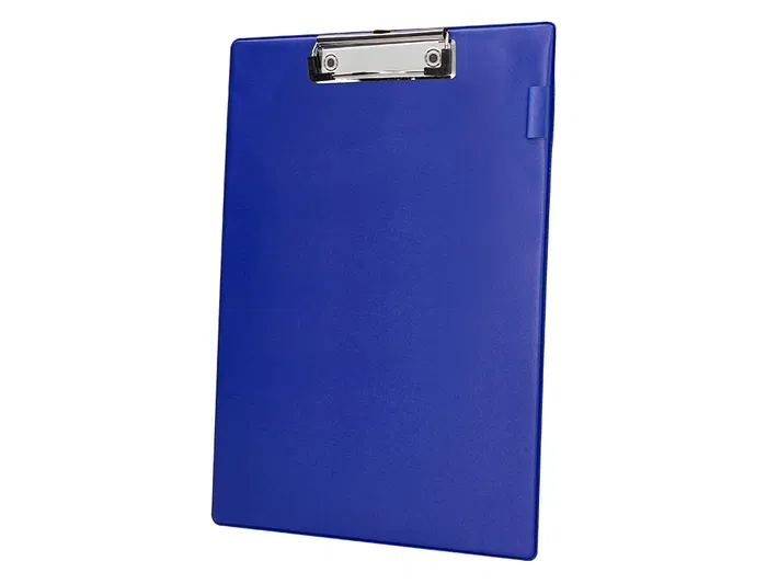Q-connect Portanotas Miniclips PVC Din A4 Azul