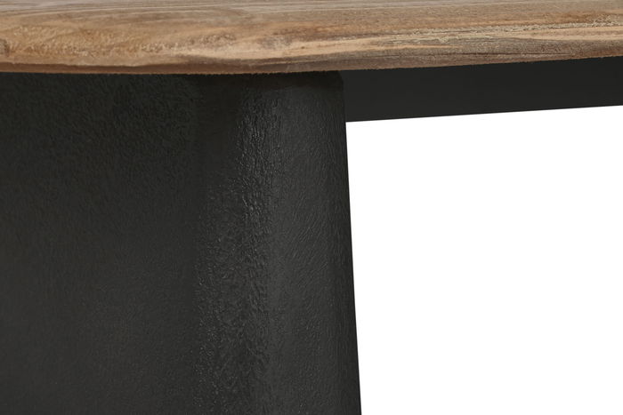 DKD Home Decor Mesa Centro Loft Negro Natural Madera Abeto 120 x 60 x 32 cm