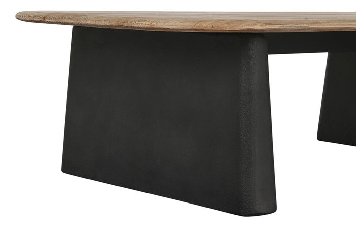 DKD Home Decor Mesa Centro Loft Negro Natural Madera Abeto 120 x 60 x 32 cm