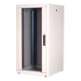 ROLINE 26.21.0031 Bastidor de Red Rack 22 HE 19 Pulgadas, 22U, 600 mm Ancho x 600 mm Profundo, Puerta Frontal de Cristal Gris