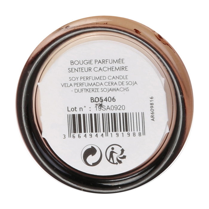 Home Deco Factory Vela Cera Soja Aromas Surtidos Flor de Algodón Orquídea Cachemire Diámetro 5,5 cm Altura 6,5 cm