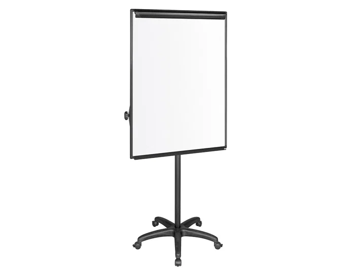 Q-connect Pizarra Móvil Magnética Lacada Blanca con Ruedas para Conferencias 70x100 cm