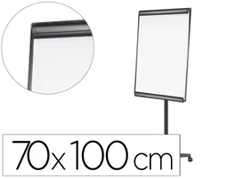 Q-connect Pizarra Móvil Magnética Lacada Blanca con Ruedas para Conferencias 70x100 cm