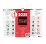Finocam Calendario de Pared 2025 Números Grandes Neutro 300x210 mm