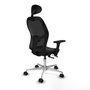 PIQUERAS Y CRESPO Silla de oficina Jorquera con mecanismo Sincro/Traslack y Brazos 3D, Negro