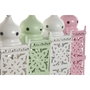 DKD Home Decor Farola de Hierro Surtida 10x10x30 cm (Pack de 4)