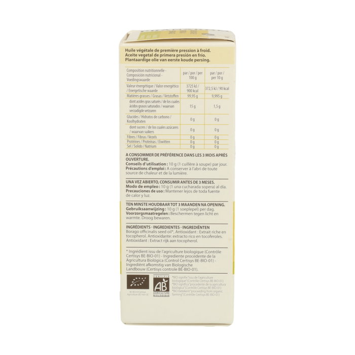 Pranarom Aceite vegetal de borraja bio 50 ml Pranarom Aceite vegetal de borraja bio 50 ml