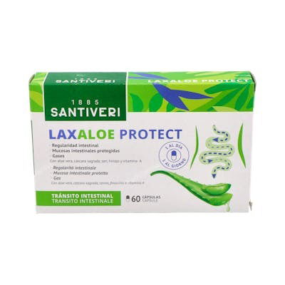 SANTIVERI Laxaloe 60 Cápsulas | Cáscara Sagrada, Sen, Hinojo, Aloe y Vitamina A para Tránsito Intestinal Normal SANTIVERI Laxaloe 60 Cápsulas | Cáscara Sagrada, Sen, Hinojo, Aloe y Vitamina A para Tránsito Intestinal Normal