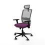 PIQUERAS Y CRESPO Silla de oficina Haches con mecanismo Sincro/Traslack, Morado y Gris