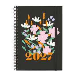 MIQUELRIUS Agenda Anual 2027 Natura Espiral con tapa Extra y Goma Plus 155x213 mm