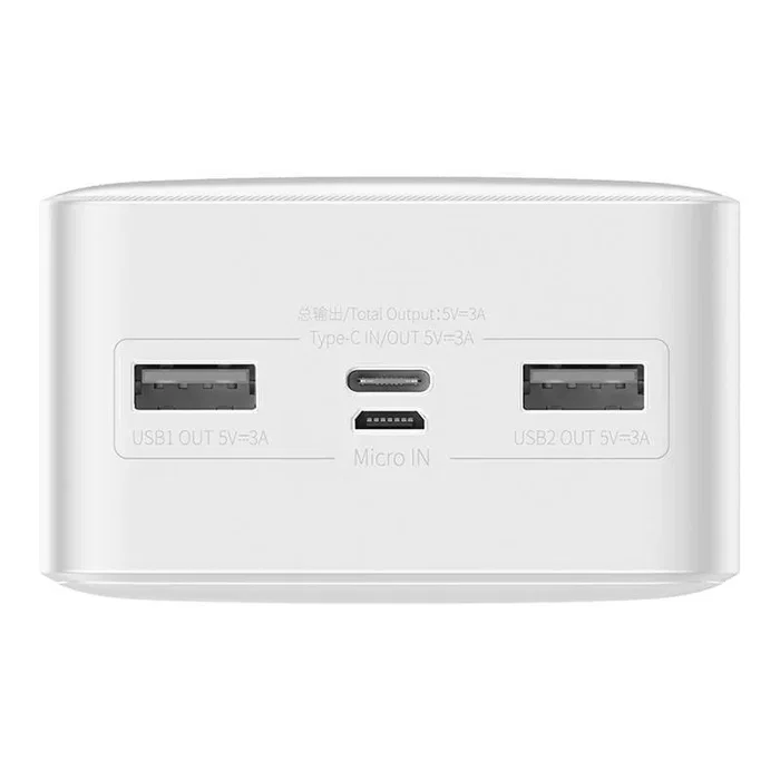 Baseus Bipow 30000 mAh 15W Blanco Baseus Bipow 30000 mAh 15W Blanco