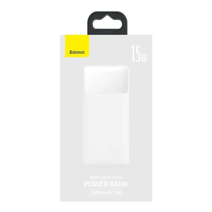 Baseus Bipow 30000 mAh 15W Blanco Baseus Bipow 30000 mAh 15W Blanco