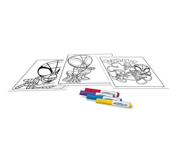 Crayola Color Wonder Spidey - Set Colorea sin Manchas con Spider-Man, 30x23x1 cm, Multilingüe (Español, Italiano, Francés, Inglés, Alemán), A Partir de 3 Años