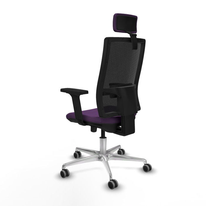 PIQUERAS Y CRESPO Silla de oficina Horna Morada con mecanismo Sincro/Traslack