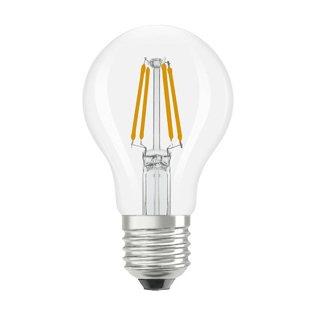 OSRAM LED Classic A 40 Filament P 3.4W 840, Bombilla LED Transparente E27, 470 lúmenes, Blanco Cálido