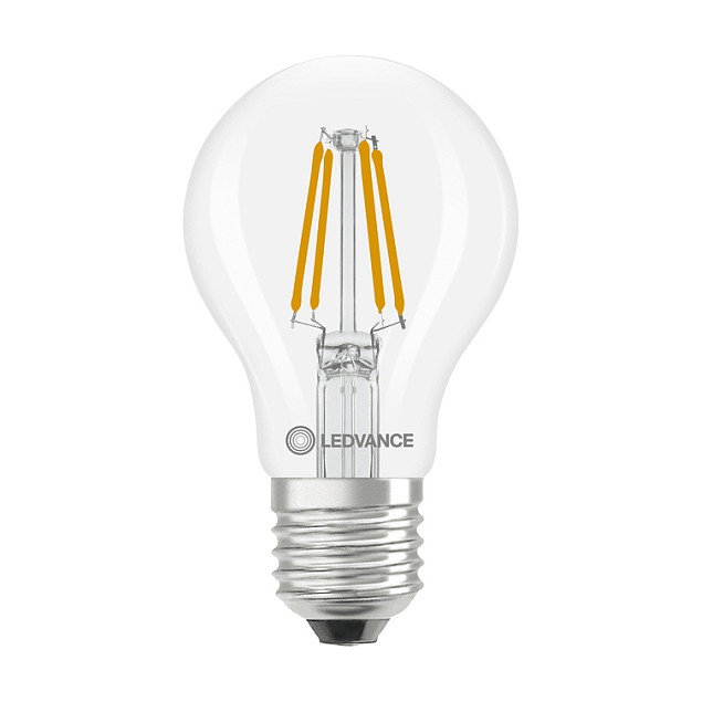 OSRAM LED Classic A 40 Filament P 3.4W 840, Bombilla LED Transparente E27, 470 lúmenes, Blanco Cálido