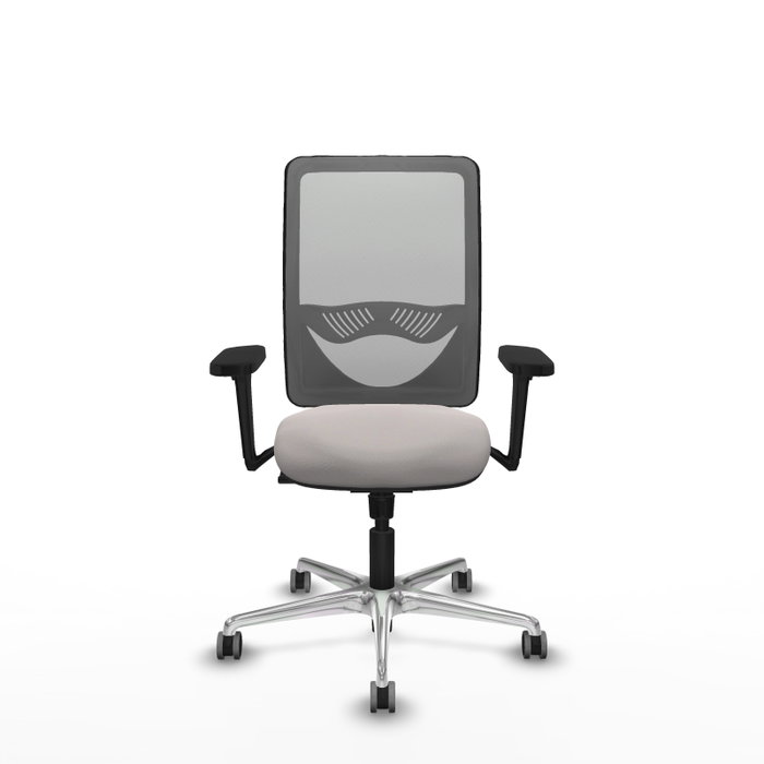 PIQUERAS Y CRESPO Silla de oficina Zulema Blanco y Gris con mecanismo Sincro