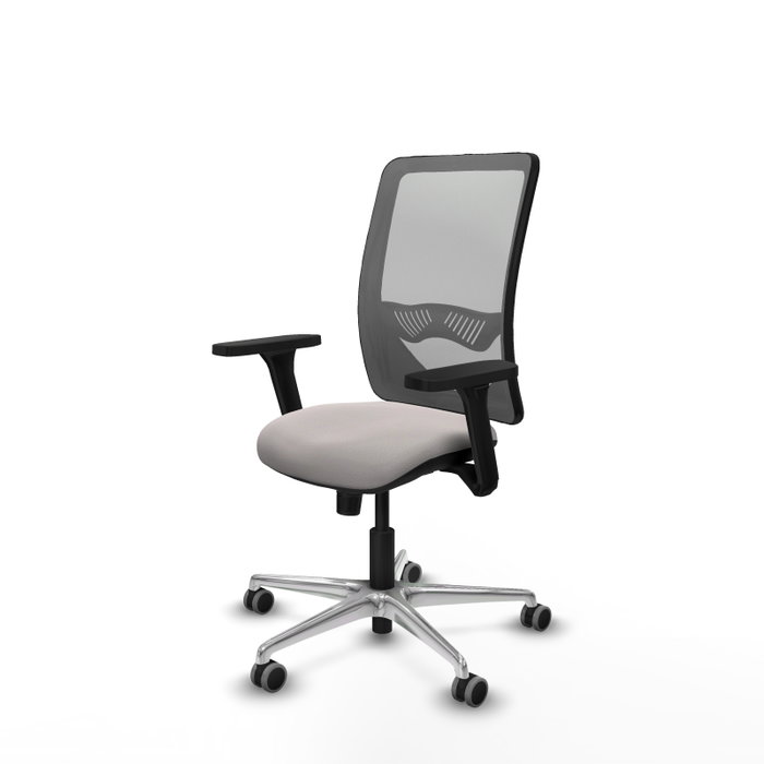 PIQUERAS Y CRESPO Silla de oficina Zulema Blanco y Gris con mecanismo Sincro