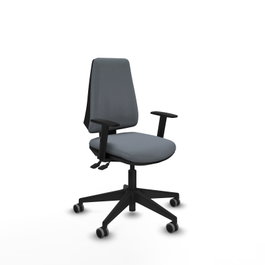 PIQUERAS Y CRESPO Silla de oficina Elche, Gris, Mecanismo Asincro