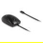 DeLOCK Mouse de escritorio óptica USB Type-C, Silenciosa, Ambidiestra, 1200 DPI, Cable 1.5 m, Negro, Plug & Play para Windows, Mac, Linux