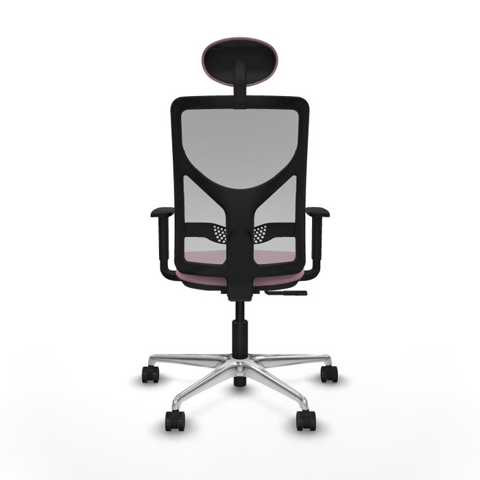 PIQUERAS Y CRESPO Silla de oficina Motilla con mecanismo Sincro, Tela Rosa y Malla Gris PIQUERAS Y CRESPO Silla de oficina Motilla con mecanismo Sincro, Tela Rosa y Malla Gris