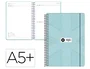Antartik Agenda Escolar 2026-2027 Bilingüe Día Página A5+ Espiral Color Menta con Papel FSC 80g, Pack & Go