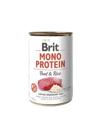 Brit Mono Protein Beef Alimento Húmedo para Perro Sabor Ternera 6 latas x 400 gr