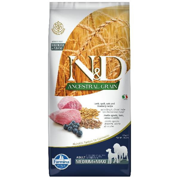 Farmina ND Dog Ancestral Medium Maxi Cordero 12kg