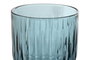 DKD Home Decor Copa Basicos - Vasos de Cristal Azul Rayado 380ml, Colección Stripes Garbo, Set de 6 Piezas (8.8 x 16.3 x 8.8 cm)