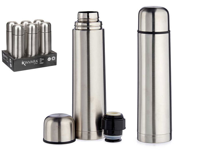 Kinvara Termo Acero Inoxidable 750 ml Metal 8 x 27.5 x 8 cm (Set de 12) Kinvara Termo Acero Inoxidable 750 ml Metal 8 x 27.5 x 8 cm (Set de 12)