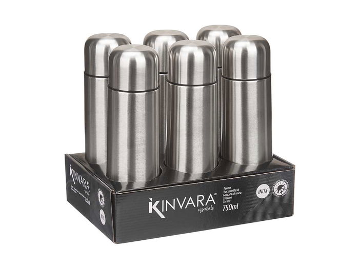 Kinvara Termo Acero Inoxidable 750 ml Metal 8 x 27.5 x 8 cm (Set de 12) Kinvara Termo Acero Inoxidable 750 ml Metal 8 x 27.5 x 8 cm (Set de 12)