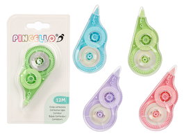 Pincello Cinta Correctora 12 Metros, Colores Pastel Surtidos, 9.5 x 5 x 1.5 cm (Set de 36)