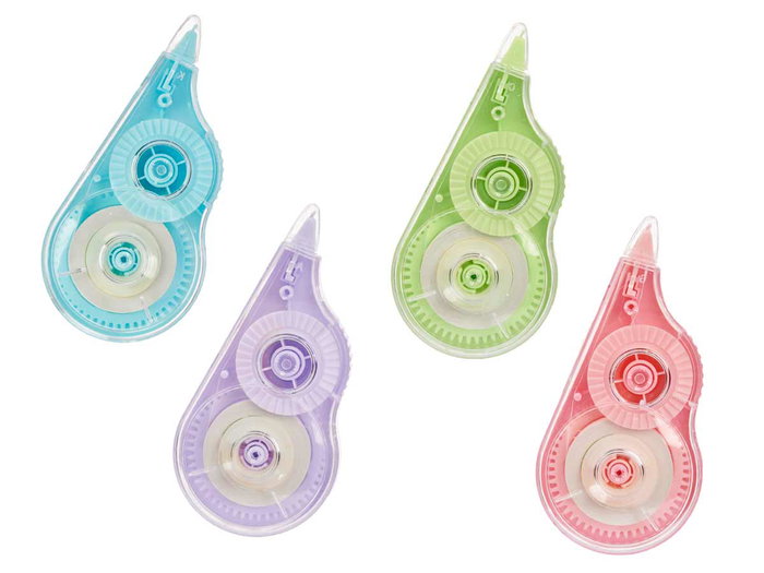 Pincello Cinta Correctora 12 Metros, Colores Pastel Surtidos, 9.5 x 5 x 1.5 cm (Set de 36)