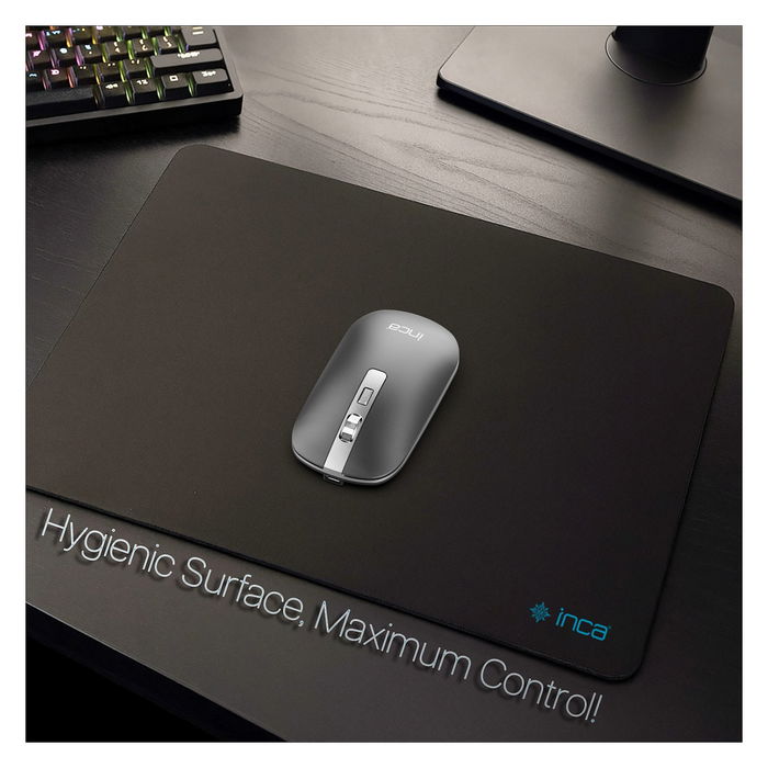 Inca Gaming IMP-020 Alfombrilla de Ratón para Juegos, Negro, 350x270x3 mm, Base Antiderrapante, Resistente al Polvo Inca Gaming IMP-020 Alfombrilla de Ratón para Juegos, Negro, 350x270x3 mm, Base Antiderrapante, Resistente al Polvo