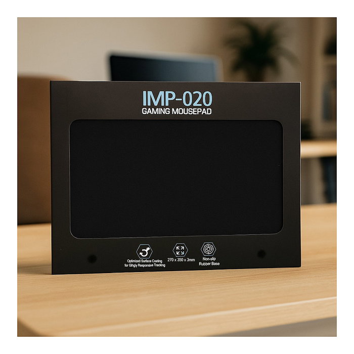 Inca Gaming IMP-020 Alfombrilla de Ratón para Juegos, Negro, 350x270x3 mm, Base Antiderrapante, Resistente al Polvo Inca Gaming IMP-020 Alfombrilla de Ratón para Juegos, Negro, 350x270x3 mm, Base Antiderrapante, Resistente al Polvo