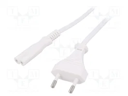 ESPE Cable de alimentación H03VVH2-F 1,8m Blanco