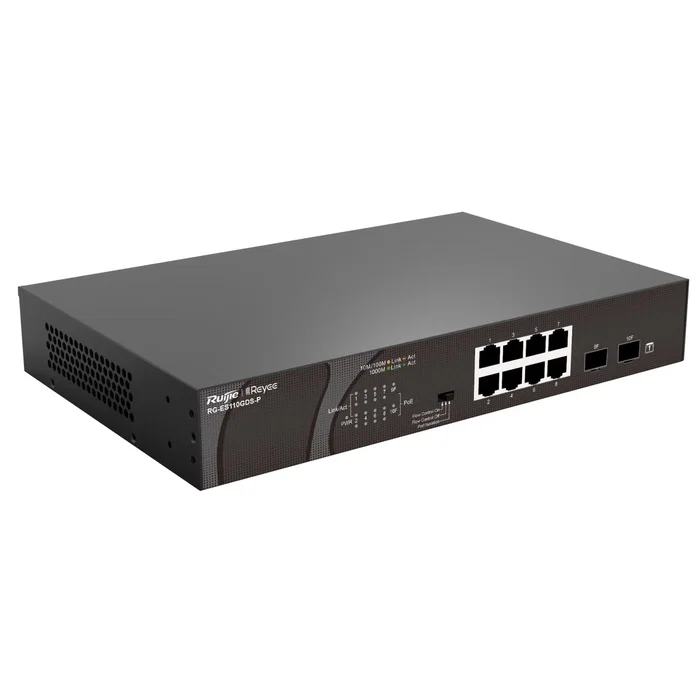 Ruijie Networks RG-ES110GDS-P Switch No Gestionado Gigabit con 8 Puertos PoE+