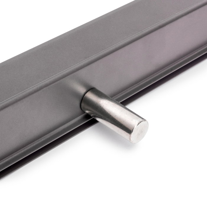 Emuca Kit de cajón zapatero extraíble para armarios Quartz, regulable, módulo 700mm, Acero, aluminio y plástico, Titanio