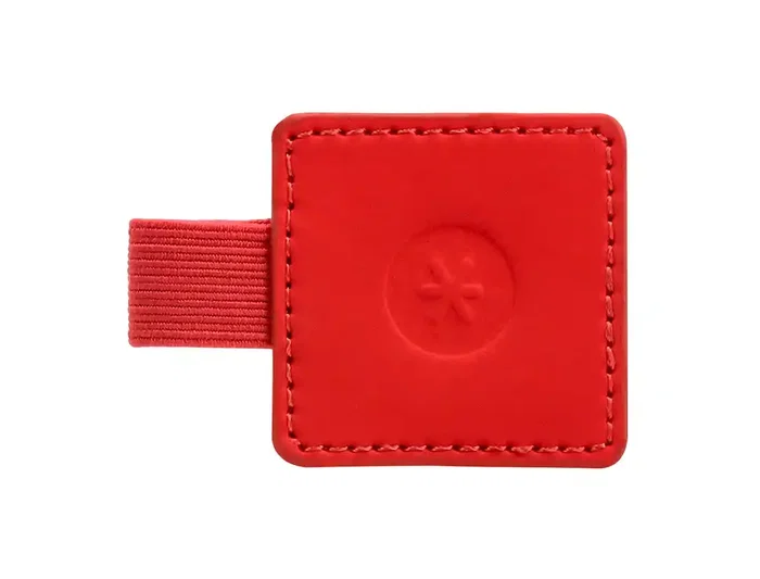 Antartik Portabolígrafo Autoadhesivo para Cuaderno con Elástico hasta 15 mm, Rojo, 40x40 mm