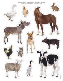 APLI Gomets Animales Granja Removibles (Set de 5)