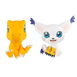 Megahouse Figuras PVC Digimon Adventure Agumon y Tailmon Lookup Pack (11 cm aprox.) - Versión Limited Incluye Bonus