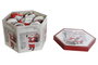 DKD Home Decor Bola Decoración Navidad Tradicional Rojo Blanco PVC Papa Noel Set de 14 Piezas 25 x 16 x 25 cm