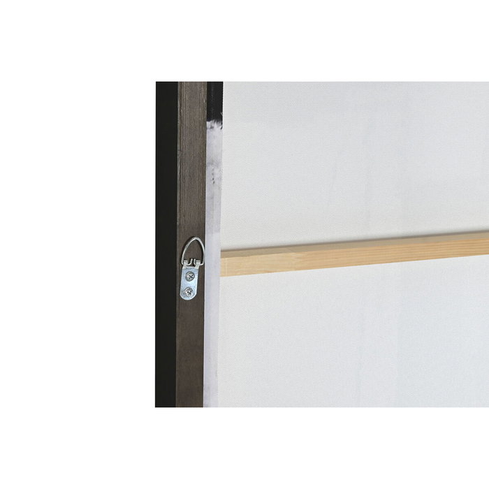 DKD Home Decor Cuadro Abstracto Lienzo Madera Negro Blanco 182.6 x 122.6 x 4.3 cm (2 Unidades)