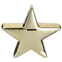 Home Deco Factory Hucha Estrella Dorada con Mensaje - Colección Home Deco Art - 21x20x5,5 cm