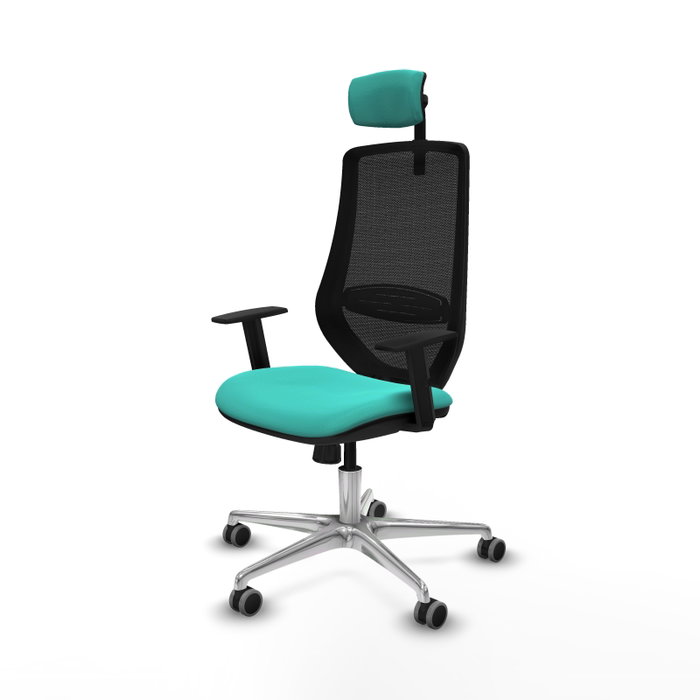 PIQUERAS Y CRESPO Silla de oficina Mardos con mecanismo Sincro, Turquesa y Negro PIQUERAS Y CRESPO Silla de oficina Mardos con mecanismo Sincro, Turquesa y Negro